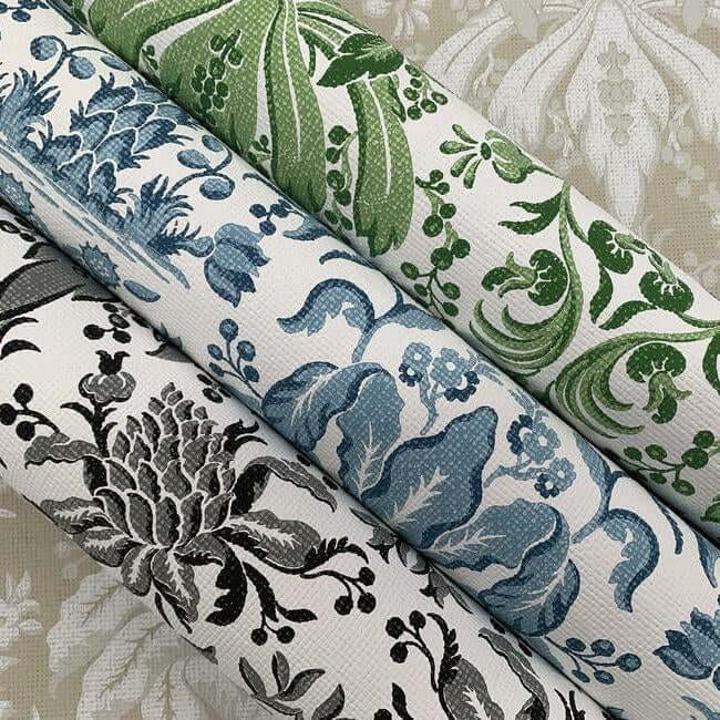 palmetto-palm-damask-green-wallpaper-york-wallcoverings-dm5011 - York Wallcoverings Wallpaper