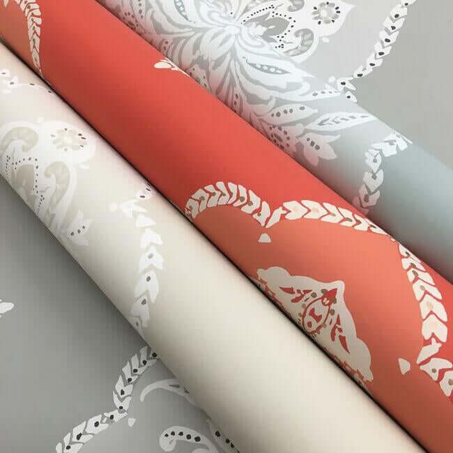 signet-medallion-damask-beige-wallpaper-york-wallcoverings-dm4983 - York Wallcoverings Wallpaper
