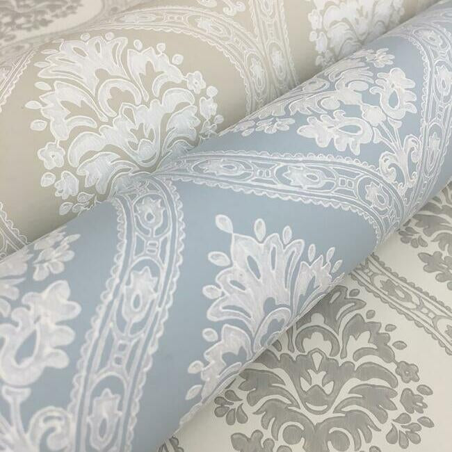 petite-ogee-wallpaper-beige-york-wallcoverings-dm5025 - York Wallcoverings Wallpaper