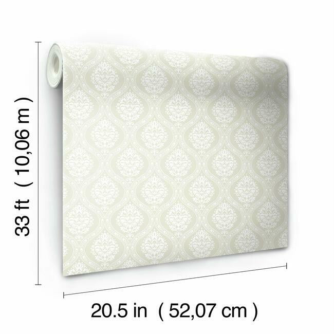 petite-ogee-wallpaper-beige-york-wallcoverings-dm5025 - York Wallcoverings Wallpaper