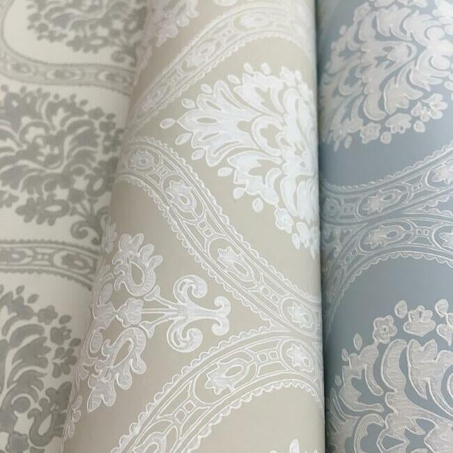 petite-ogee-wallpaper-beige-york-wallcoverings-dm5025 - York Wallcoverings Wallpaper