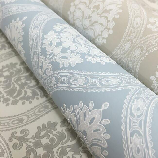 petite-ogee-wallpaper-beige-york-wallcoverings-dm5025 - York Wallcoverings Wallpaper