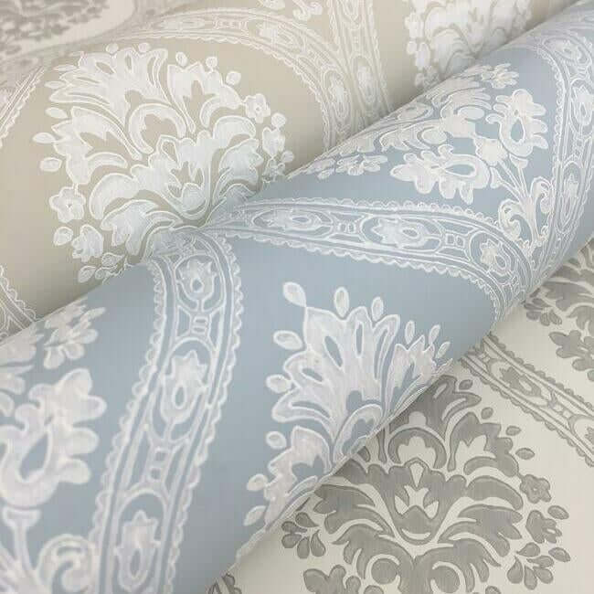 petite-ogee-taupe-wallpaper-york-wallcoverings-dm5027 - York Wallpaper Wallpaper