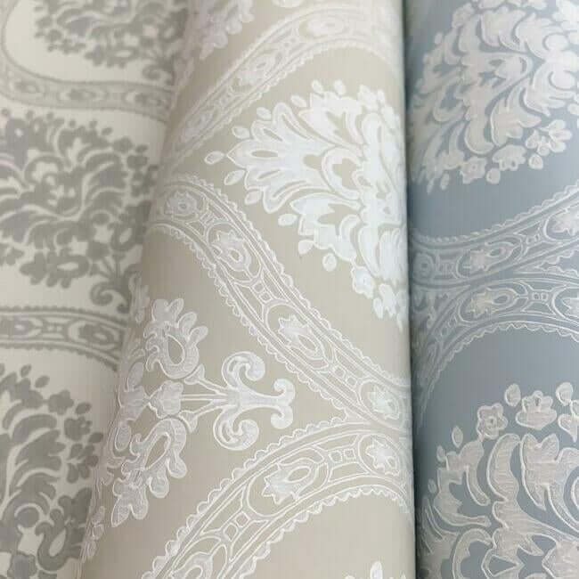 petite-ogee-taupe-wallpaper-york-wallcoverings-dm5027 - York Wallpaper Wallpaper
