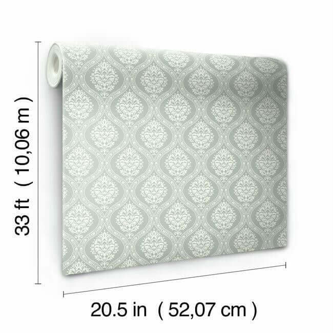 petite-ogee-green-wallpaper-york-wallcoverings-dm5028 - York Wallpaper Wallpaper