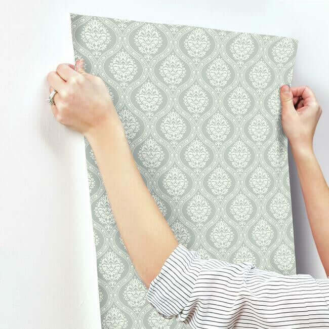 petite-ogee-green-wallpaper-york-wallcoverings-dm5028 - York Wallpaper Wallpaper