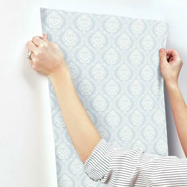 petite-ogee-blue-wallpaper-york-wallcoverings-dm5026 - York Wallpaper Wallpaper