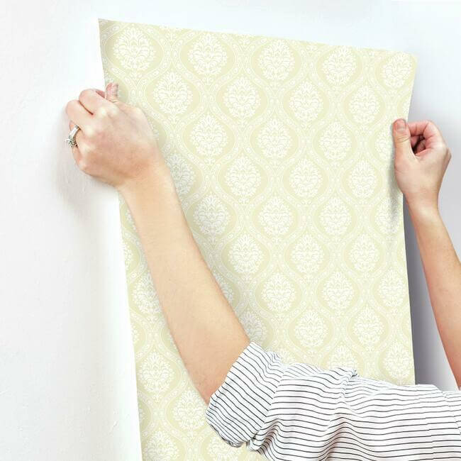 petite-ogee-wallpaper-yellow-york-wallcoverings-dm5029 - York Wallcoverings Wallpaper