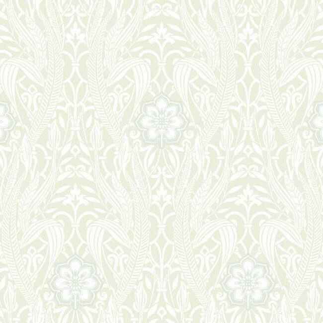 Gatsby Damask Beige Wallpaper - York Wallcoverings - DM4993 - York Wallcoverings Wallpaper