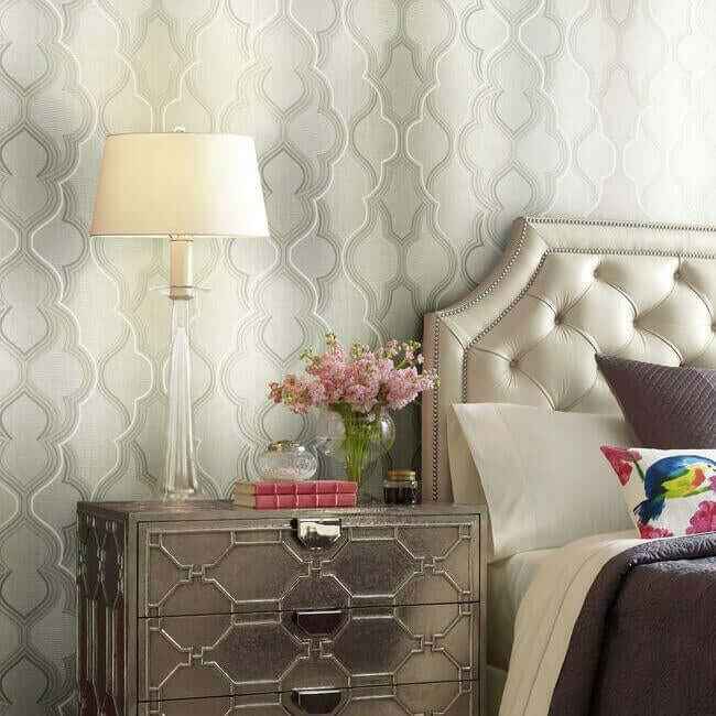 Modern Ombre Damask Beige Wallpaper - York Wallcoverings - DM4941 - York Wallcoverings Wallpaper
