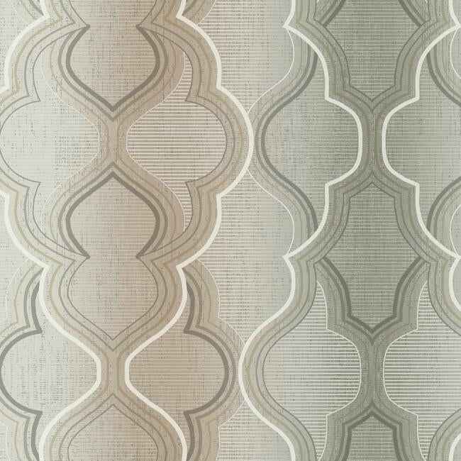 Modern Ombre Damask Brown Wallpaper - York Wallcoverings - DM4943 - York Wallcoverings Wallpaper