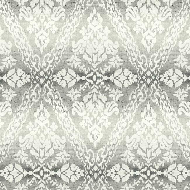 Tudor Diamond Damask Black Wallpaper - York Wallcoverings - DM4931 - York Wallcoverings Wallpaper