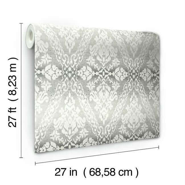 tudor-diamond-damask-black-wallpaper-york-wallcoverings-dm4931 - York Wallcoverings Wallpaper