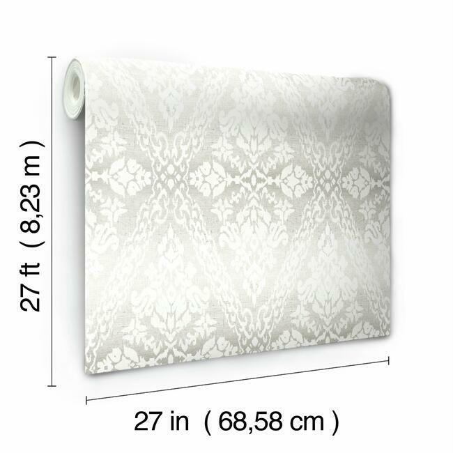 tudor-diamond-damask-grey-wallpaper-york-wallcoverings-dm4934 - York Wallcoverings Wallpaper