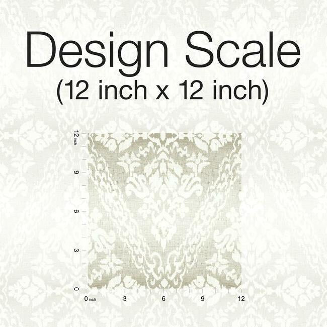 Tudor Diamond Damask Off White Wallpaper - York Wallcoverings - DM4933 - York Wallcoverings Wallpaper