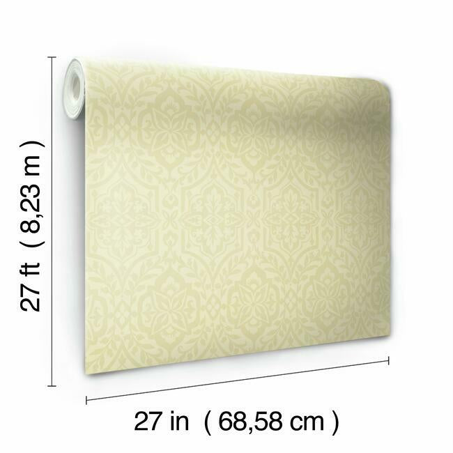 cathedral-damask-wallpaper-gold-york-wallcoverings-dm5035 - York Wallcoverings Wallpaper