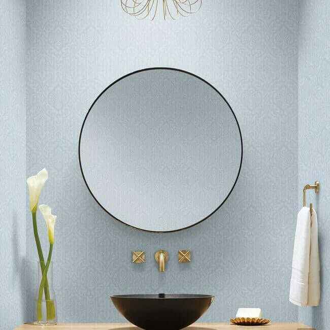 Cathedral Damask Blue Wallpaper - York Wallcoverings - DM5033 - York Wallcoverings Wallpaper