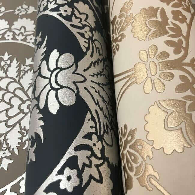 imperial-damask-beige-silver-wallpaper-york-wallcoverings-dm4902 - York Wallpaper Wallpaper