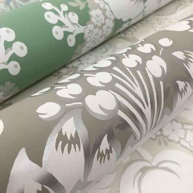 Artichoke Dam Beige & Gold Wallpaper - York Wallcoverings - DM4956