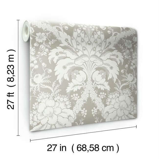 french-artichoke-dam-beige-wallpaper-york-wallcoverings-dm4952 - York Wallpaper Wallpaper