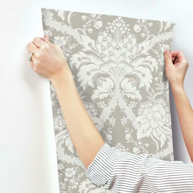 french-artichoke-dam-beige-wallpaper-york-wallcoverings-dm4952 - York Wallpaper Wallpaper