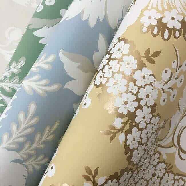 French Artichoke Dam Yellow Wallpaper - York Wallcoverings - DM4953 - York Wallcoverings Wallpaper