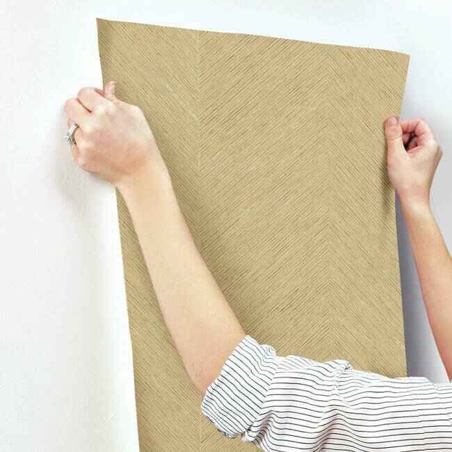 Chevron Beige Metallic Wallpaper - York Wallcoverings - BO6606 - York Wallcoverings Wallpaper