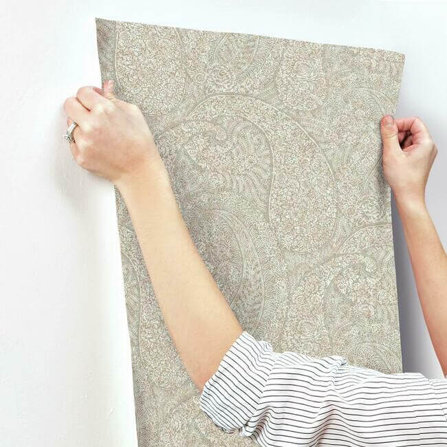 kashmir-dreams-paisley-pink-wallpaper-york-wallcoverings-bo6653 - York Wallcoverings Wallpaper
