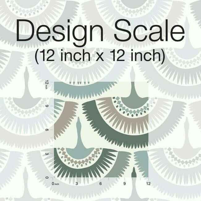 Feather & Fringe Green Wallpaper - York Wallcoverings - BO6644 - York Wallcoverings Wallpaper