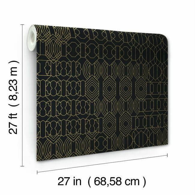 modern-chandelier-black-wallpaper-york-wallcoverings-bo6674 - York Wallcoverings Wallpaper