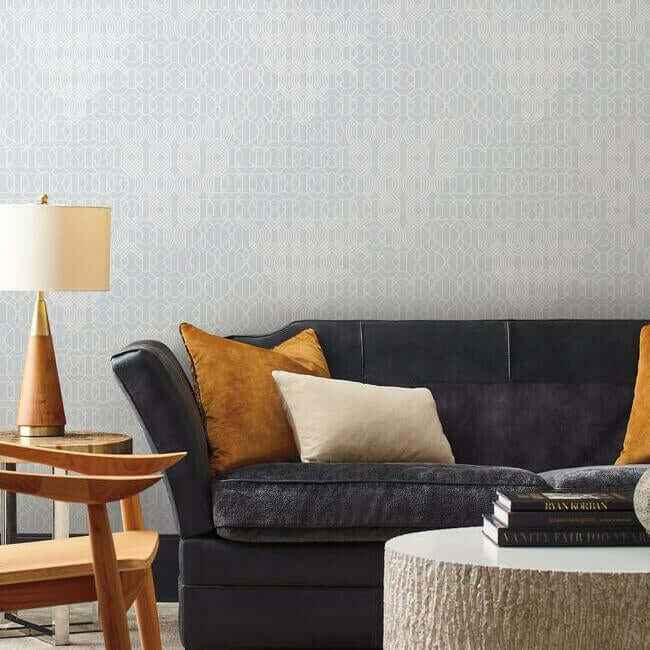Modern Chandelier Light Blue Wallpaper - York Wallcoverings - BO6671 - York Wallcoverings Wallpaper