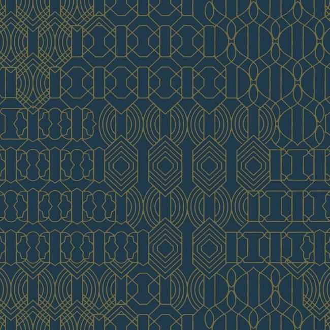 Modern Chandelier Blue Wallpaper - York Wallcoverings - BO6673 - York Wallcoverings Wallpaper