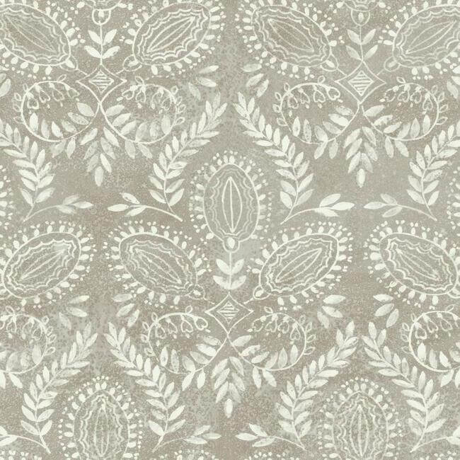 laurel-damask-brown-wallpaper-york-wallcoverings-bo6732 - York Wallpaper Wallpaper