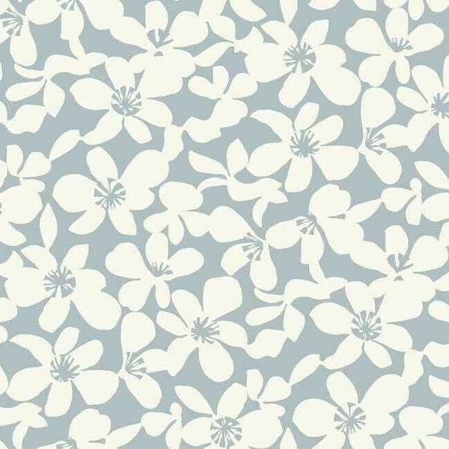 Free Spirit Blue Wallpaper - York Wallcoverings - BO6684 - York Wallcoverings Wallpaper