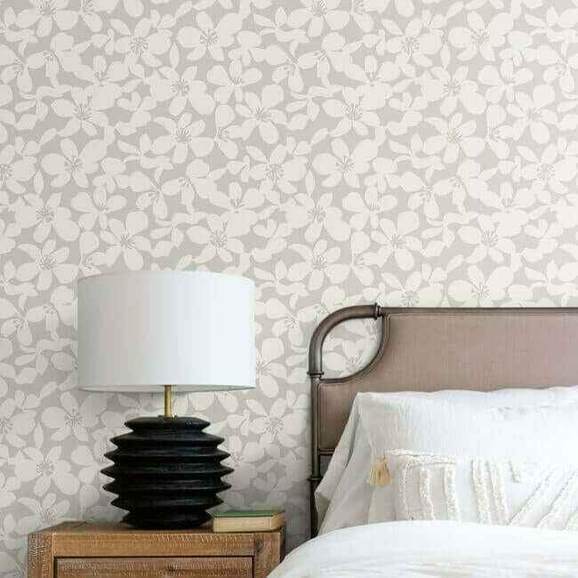 Free Spirit Grey Wallpaper - York Wallcoverings - BO6682 - York Wallcoverings Wallpaper