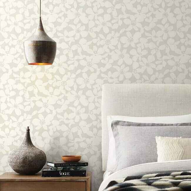 Free Spirit Pearl Wallpaper - York Wallcoverings - BO6683 - York Wallcoverings Wallpaper