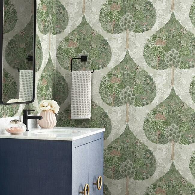 mystic-forest-wallpaper-green-coral-york-wallcoverings-bo6702