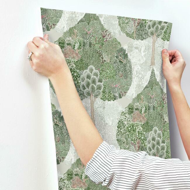 mystic-forest-wallpaper-green-coral-york-wallcoverings-bo6702