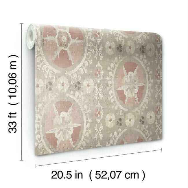 Fleurus Light Pink Wallpaper - York Wallcoverings - CH1431 - York Wallcoverings Wallpaper
