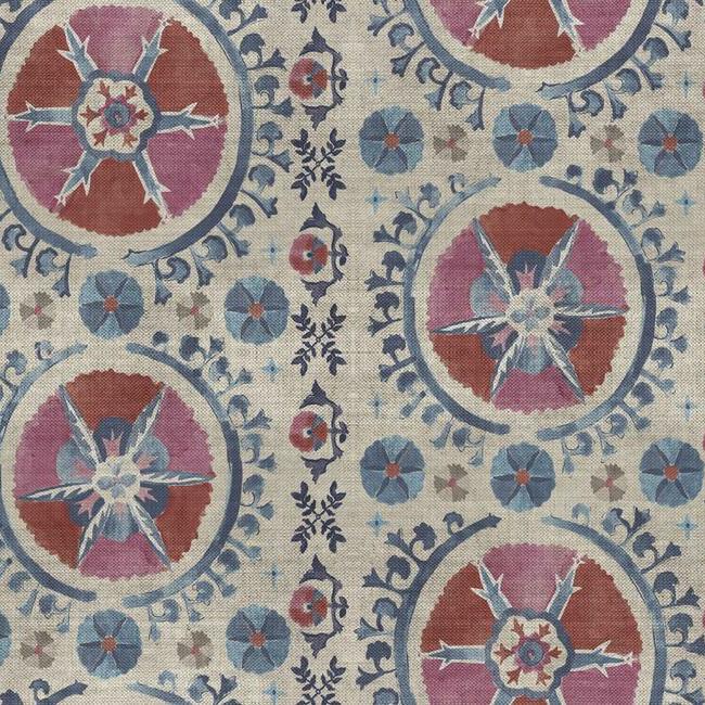 fleurus-wallpaper-redblue-york-wallcoverings-ch1430 - York Wallcoverings Wallpaper