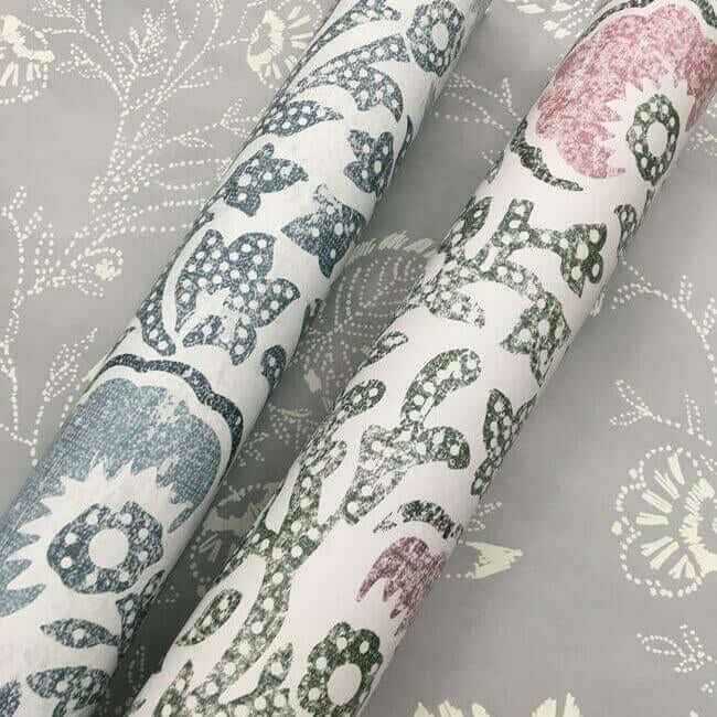 Fontaine Blue & Grey Wallpaper - York Wallcoverings - CH1441 - York Wallcoverings Wallpaper