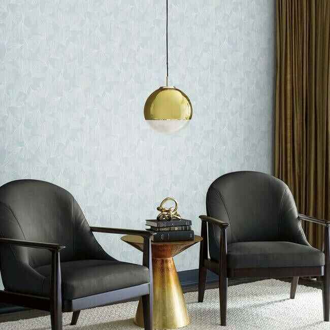 Gingko Toss Blue Wallpaper - York Wallcoverings - DD3743 - York Wallcoverings Wallpaper