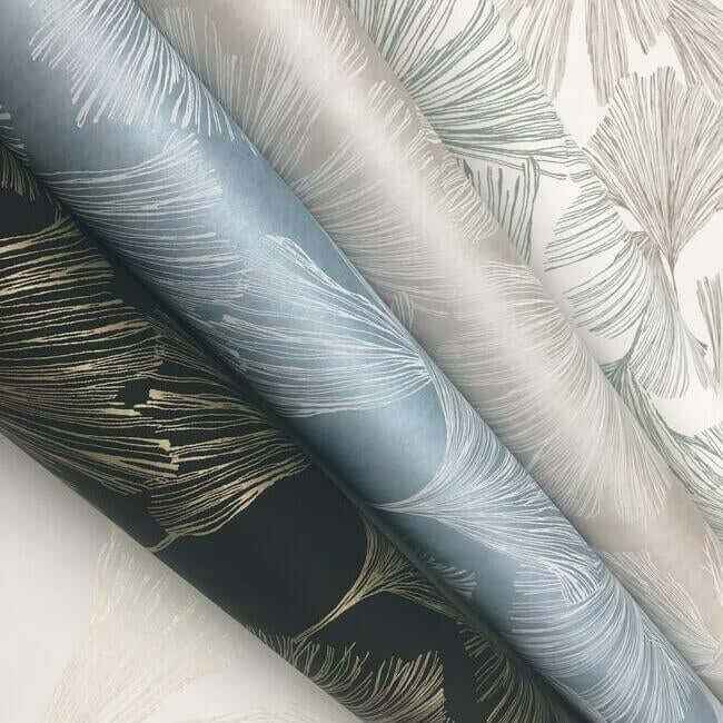 Gingko Toss Blue Wallpaper - York Wallcoverings - DD3743 - York Wallcoverings Wallpaper