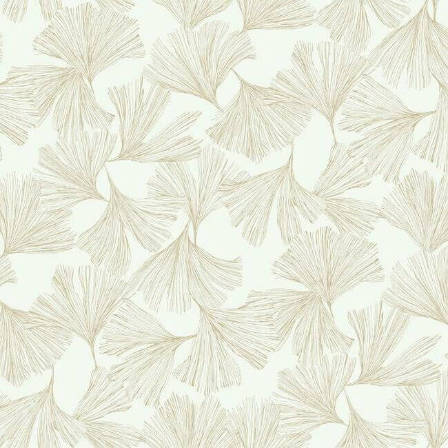 gingko-toss-gold-wallpaper-york-wallcoverings-dd3741 - York Wallcoverings Wallpaper
