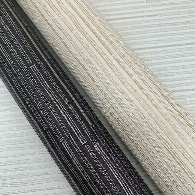 ribbon-bamboo-black-silver-metallic-wallpaper-york-wallcoverings-dd3835 - York Wallpaper Wallpaper
