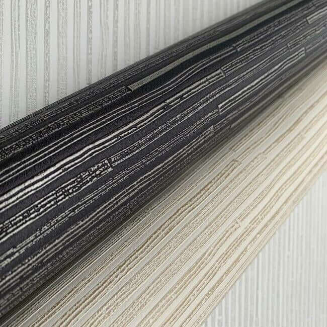 ribbon-bamboo-black-silver-metallic-wallpaper-york-wallcoverings-dd3835 - York Wallpaper Wallpaper