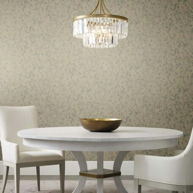 luminous-branches-taupe-silver-wallpaper-york-wallcoverings-dd3815 - York Wallpaper Wallpaper