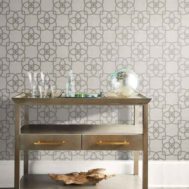 Serendipity Pale Grey Metallic Wallpaper - York Wallcoverings - Y6200205 - York Wallcoverings Wallpaper