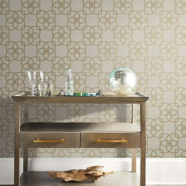 serendipity-cream-gold-metallic-wallpaper-york-wallcoverings-y6200202 - York Wallpaper Wallpaper