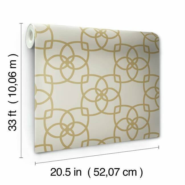 serendipity-cream-gold-metallic-wallpaper-york-wallcoverings-y6200202 - York Wallpaper Wallpaper